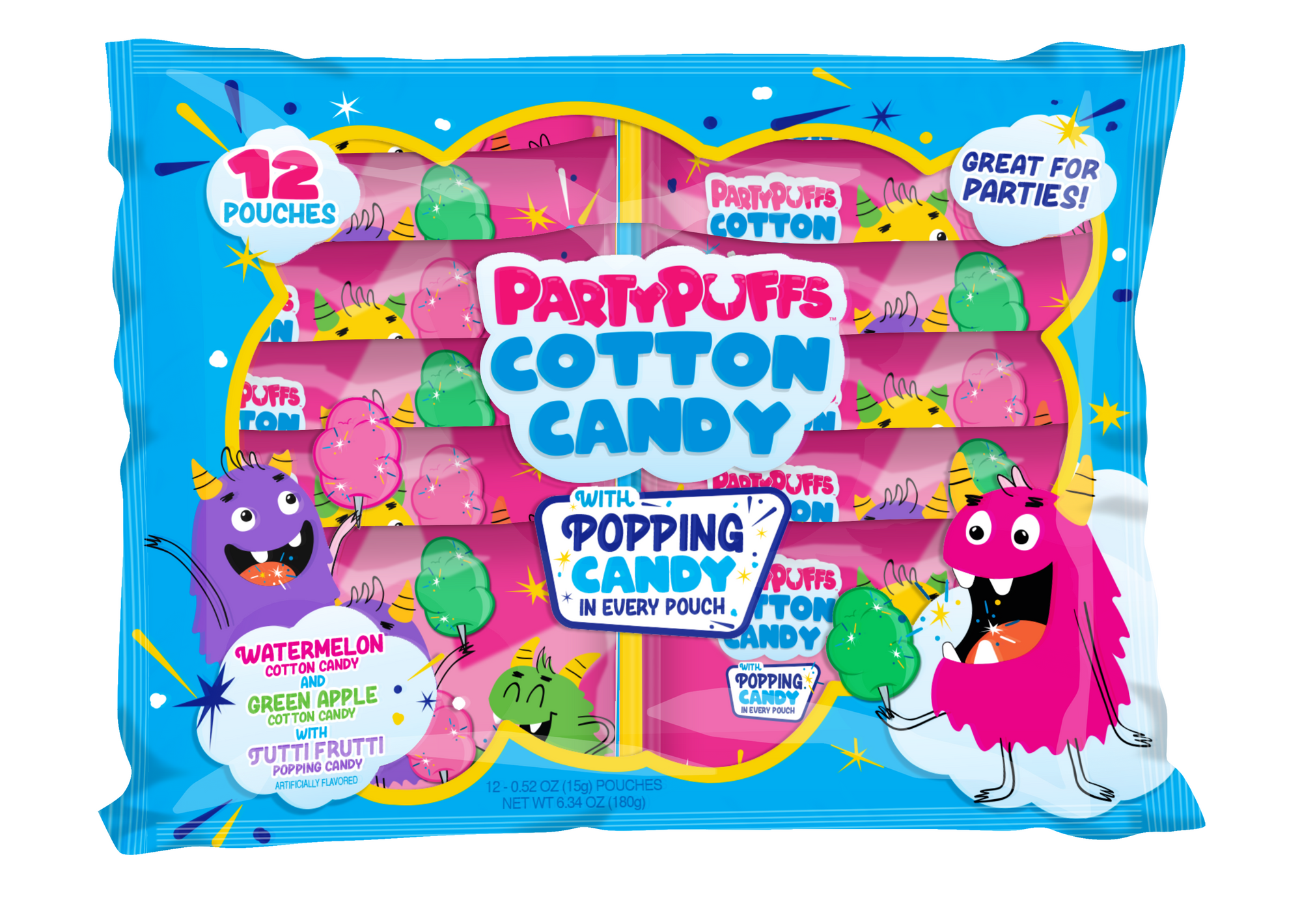 Popping Candy Cotton Candy Pouches