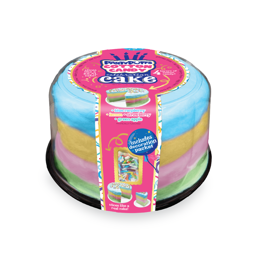 Rainbow 13oz Jumbo Cotton Candy Cake