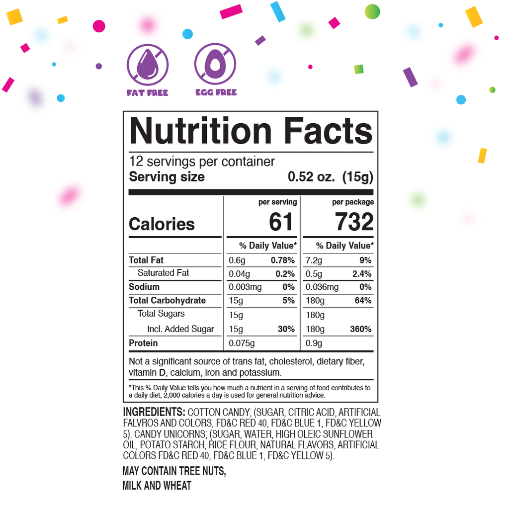 Unicorn Treats Cotton Candy Pouches