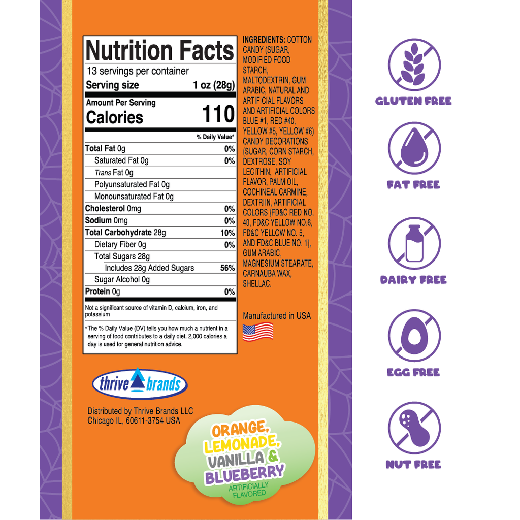 Halloween 13oz Jumbo Cotton Candy Cake