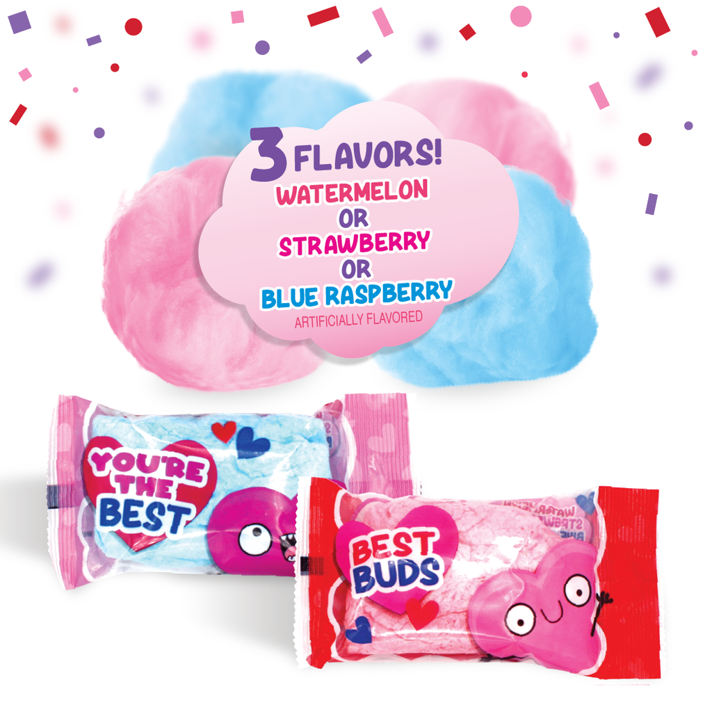 Valentines Day Cotton Candy Pouches
