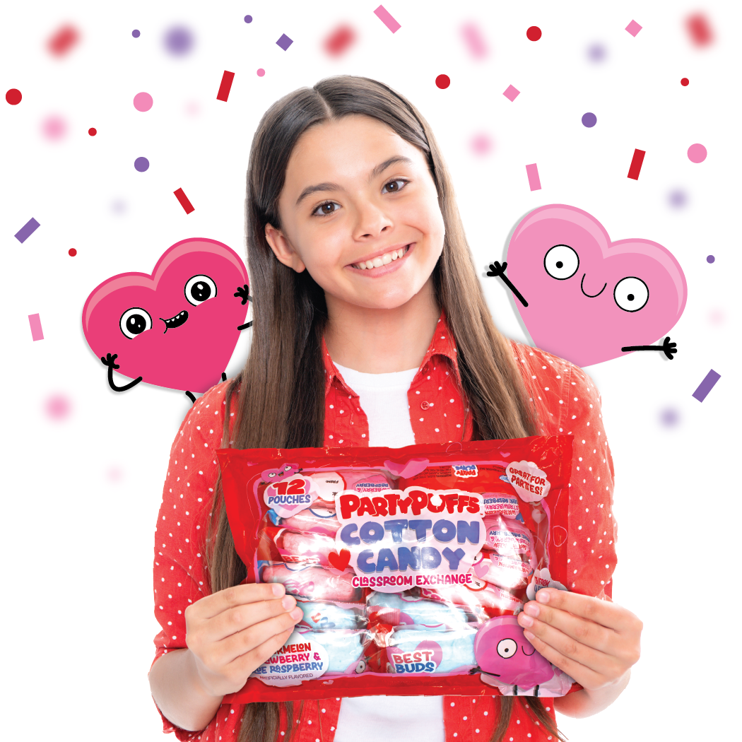 Valentines Day Cotton Candy Pouches