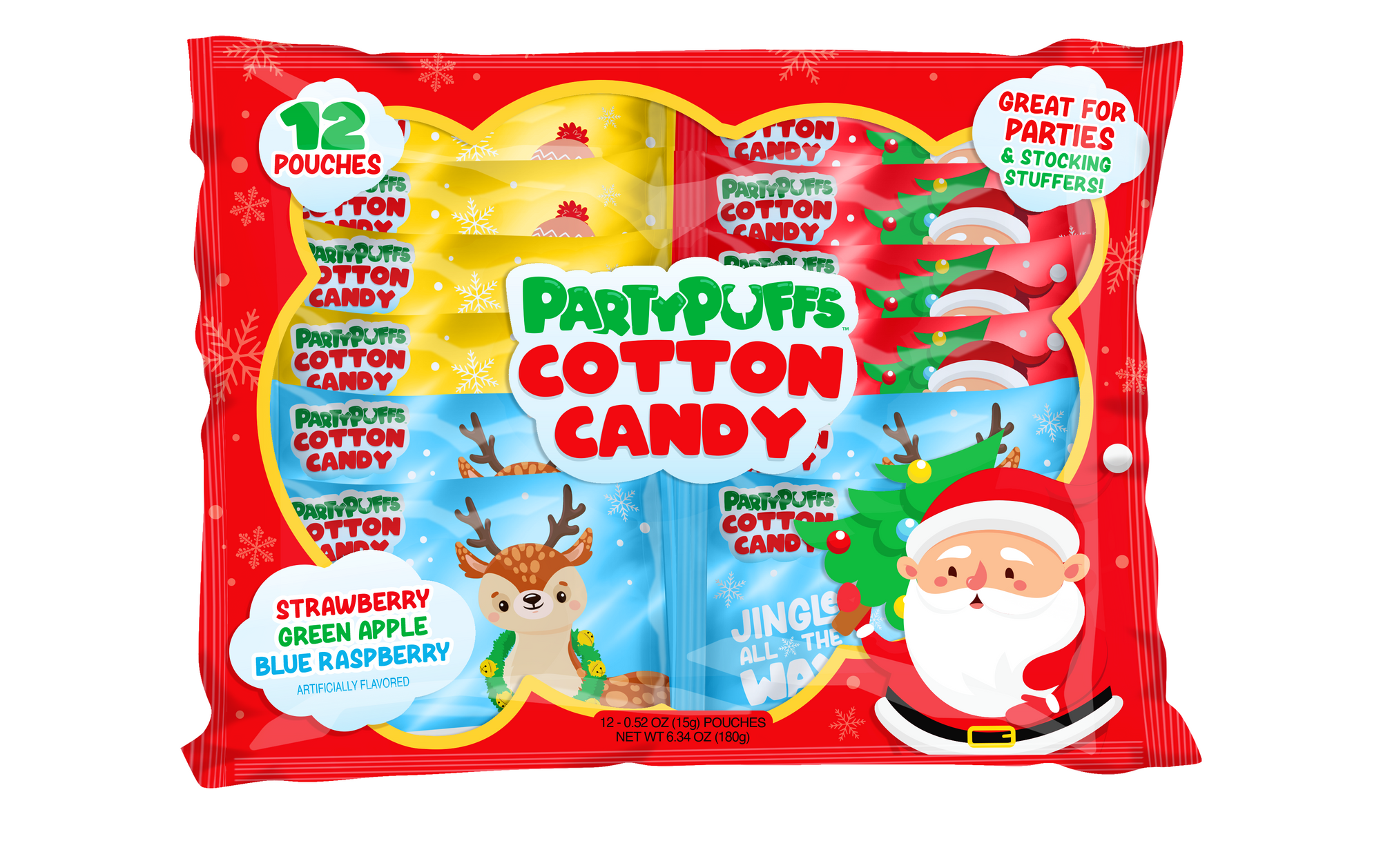 Christmas Cotton Candy Pouches