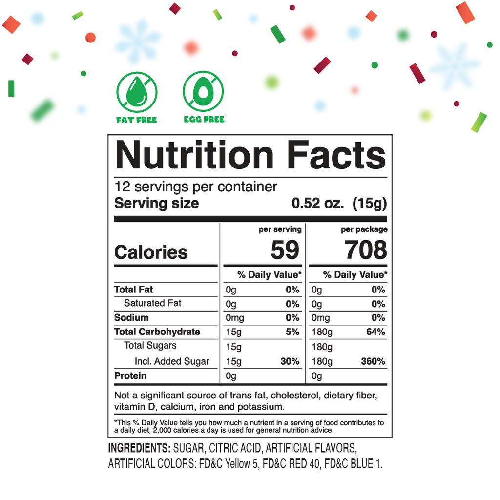 Holiday Cotton Candy Pouches